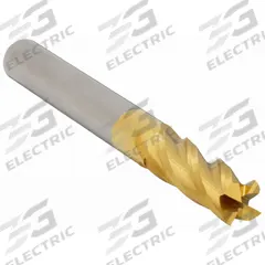 APPROVED VENDOR Square End Mill: Carbide, TiN Coated, 4 Flute, 12 mm Mill Dia, 25 mm LOC, 76 mm OAL (MPN 206-001420A)
