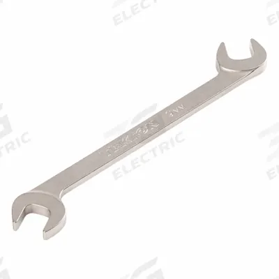 TEKTON Open End Wrench: Chromium Molybdenum Steel, Satin, 9 mm Head Size - Metric, Double End, Open End Wrenches