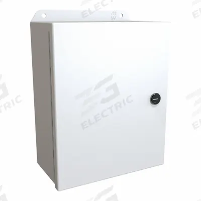 HAMMOND Electrical Enclosure: Steel, 10 in x 8 in x 4 in, NEMA 12/13/3R/4, w/Panel - Steel Washdown Enclosures