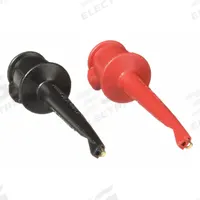 Mini Hook Clip: 2 3/8 in Lg, Beryllium Copper, Nylon, 5 A Max Current, Red, Mini Hook Clip (MPN 3925-02). Key specifications — Contact Material: Beryllium Copper; Brand: POMONA; Color: Red.