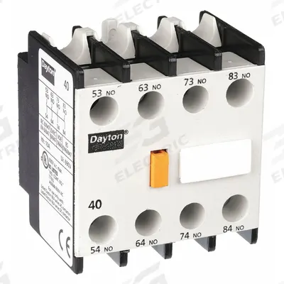 Dayton Auxiliary Contact: 4NO, 2.5 A Max Current (AC), Front Mount - Dayton Auxiliary Contacts