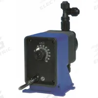 PULSATRON Chemical Metering Pump: Solenoid, 115V AC, 1/5 hp HP, PVC Head, CSPE/PTFE Diaphragm, 10:1 (MPN LC54GA-VVC9-XXX). Key specifications — Brand: PULSATRON; Diaphragm Material: CSPE/PTFE; Reproducibility: ±3.0%; Nameplate Voltage: 115V AC; Check Ball Material: Ceramic; Fitting Material: PVC; Seal Material: FKM.