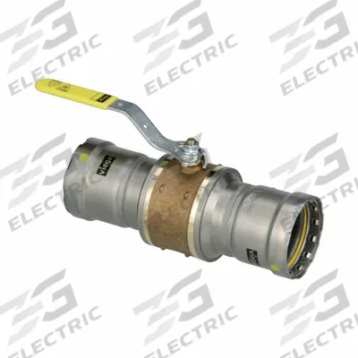 VIEGA MEGAPRESS Manual Two-Way Ball Valve: 2 in, Bronze, Straight, 125 psi Max. Pressure (CWP) - Bronze Ball Valves