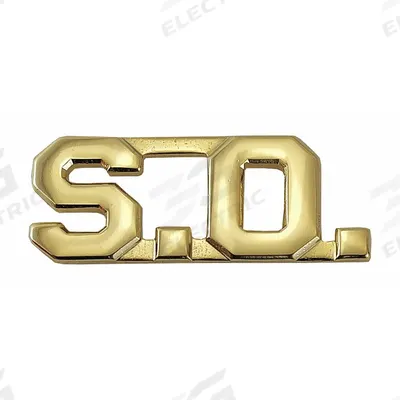 HEROS PRIDE Metal Rank Insignia: S.O., 1/2 in, Gold, Metal, Clutch Pin, Rank Insignia - Metallic Insignia