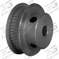 DAYTON Timing Pulley: Modified Curvilinear, Fixed, For GT Timing Belt Section, For 6 mm Belt Wd (MPN 45-2P06M6FA6). Key specifications — Brand: DAYTON; Finish: Clear Anodized; For Belt Series: Powerhouse®.