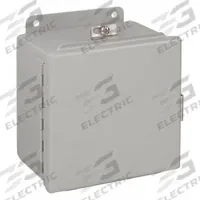 WIEGMANN Enclosure: Steel, 12 in x 12 in x 6 in, NEMA 12/13/4, Solid Cover, Hinged (MPN BN4121206CH). Key specifications — Closure Method: Clamps; Brand: WIEGMANN; Knockouts: Not Included.