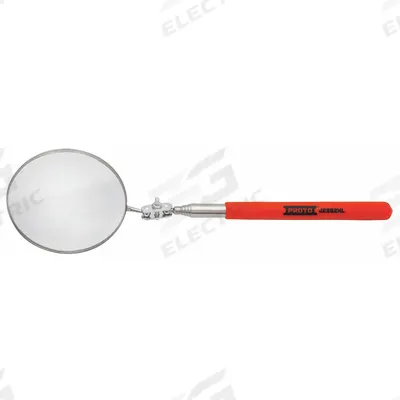 PROTO Inspection Mirror: 3 1/4 in Dia Mirror Size, Mirr. Mat. Steel - Standard Inspection Mirrors