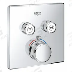 GROHE Dual Function Thermostatic Trim: Compatible Product Type Grohtherm SmartControl Showers (MPN 29141000). Key specifications — Compatible Product Type: Grohtherm SmartControl Showers; Brand: GROHE; Product Type: Dual Function Thermostatic Trim; Trim Plate Shape: Square; Trim Finish/Color: Chrome.