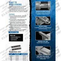 JET Jaw Inserts: Steel, For 10 in Vise Jaw Wd, Screws, 8100M (MPN 28814-008). Key specifications — attr865132: Screws; attr867043: 8100M; attr663946: JET; attr923123: Steel.