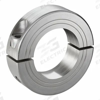 RULAND MANUFACTURING Shaft Collar: 2-Piece, Metric, Round, Clamp-On, 32 mm Bore Dia - Stainless Steel Shaft Collars