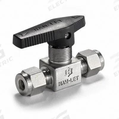 HAM-LET Manual Two-Way Ball Valve: 1/4 in, Stainless Steel, Straight - Straight-Body Stainless Steel Ball Valves