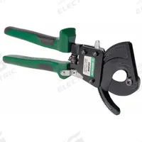 GREENLEE Ratchet Cable Cutter: Steel Handle, Center, For 600 kcmil Max Dia Aluminum Electric Cable (MPN 45206). Key specifications — attr324789: GREENLEE; attr308384: Center; attr308389: Steel; attr308391: 1-3/8 in (Communications Cable ).