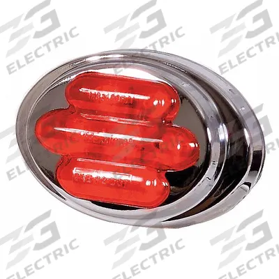 MAXXIMA Clearance Marker Light: Clearance Light, LED, Oval, Surface Mount, Red - Clearance Lights