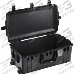 PELICAN Protective Case: 12 1/4 in x 24 1/2 in x 10 1/4 in Inside, No Foam, Black, Mobile, 12 lb Wt (MPN 1606AIRNF). Key specifications — Closure Type: Press and Pull Latches; Brand: PELICAN; Carry-On Size: No.