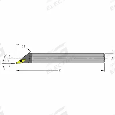 ULTRA-DEX USA Indexable Boring Bar: E08R SVJBR2 (MPN 920-000-243) - Indexable Boring Bars