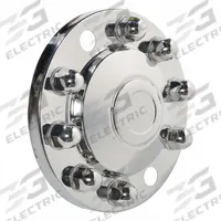 PHOENIX Replacement Front Hub Cover: Repl Front Hub Cover, For 22.5 in Wheel Dia, Stainless Steel (MPN PN252FHC)