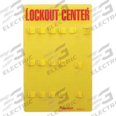 SKILCRAFT Lock Station 12: Lockout Station, No Padlocks, Lockout Station - Unfilled Lockout Stations