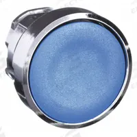 SCHNEIDER Flush Push Button: Blue, 22 mm Mounting Size, Metallic, Momentary (MPN ZB4BA6). Key specifications — Brand: SCHNEIDER; Action: Momentary; Series: XB4; Push Button Material Type: Metallic.