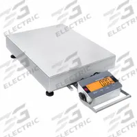 OHAUS Industrial Bench Scale: 19 3/4 in x 25 5/8 in, IP66/IP67, Front-Mounted, Stainless Steel (MPN i-D33XW150C1X5 AM). Key specifications — attr1341383: USB; attr1341384: 0.02 lb/10 g; attr1341400: OHAUS; attr1383935: Stainless Steel.