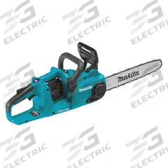 MAKITA Battery-Powered Chainsaw: 14 in Bar Lg, Rear Handle, Adj/Auto Chain Oiler, 18 V, 32 cc (MPN XCU03Z). Key specifications — Brand: MAKITA.