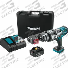MAKITA Cordless Cable Cutter Kit: 18V DC, #5 Max. Rebar Size, 5/8 in Max. Cutting Dp, 5.0 Ah (MPN XCS04T1). Key specifications — attr80056: (1) Battery; attr80036: 5.0 Ah; attr80048: Yes; attr146686: #5.