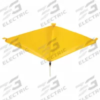 PIG Leak Diverter Tarp: 5 ft Lg, 5 ft Wd, Magnetic Corners Leak Diverter Mounting, Polyester/PVC (MPN TLS1999-YW). Key specifications — Diverter Material: PVC; Diverter Color: Yellow; Leak Diverter Mounting Style: Magnetic Corners; Brand: PIG.