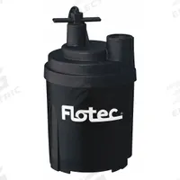 FLOTEC Plug-In Utility Pump: 1/4 hp, 0 in Max. Dia. Solids, Continuous Duty, 115V AC, Thermoplastic (MPN FP0S1600X). Key specifications — Impeller Material: Thermoplastic; Includes: 3/4" Garden Hose Adapter; Rated Voltage: 115V AC; Volute Material: Thermoplastic; Brand: FLOTEC.