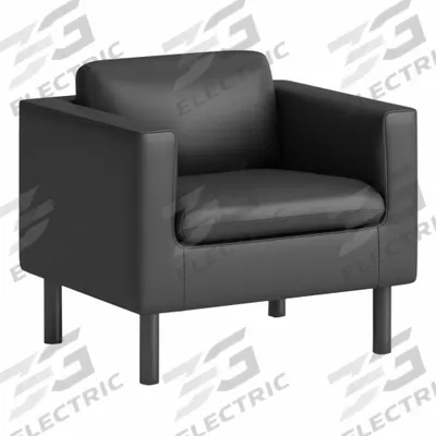 HON Club Chair: Black, Black, 4 Casters/Glides, Removable Back Cushions, 33 in Overall Wd - Accent Chairs