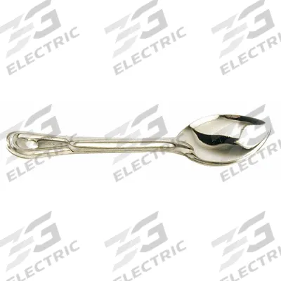 CRESTWARE Basting Spoon: 15 in Overall Lg, Silver - Serving Spoons