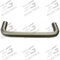 MONROE PMP Pull Handle: Threaded Holes, Brass, Silver, #8-32 Screw Size, 0.31 in, 1.31 in Projection (MPN PH-0123). Key specifications — Brand: MONROE PMP; Projection Type: Non-Recessed; Material: Brass; Finish: Dull Chrome; Color: Silver; Folding Type: Fixed; Mounting Type: Threaded Holes; Screw Size: #8-32.