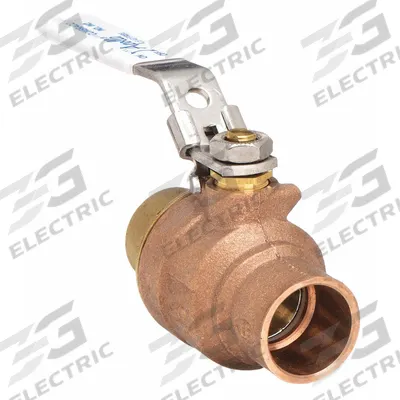 APOLLO Manual Two-Way Ball Valve: 1/2 in Size, Brass/Bronze, Straight, Sweat x Sweat - Bronze Ball Valves