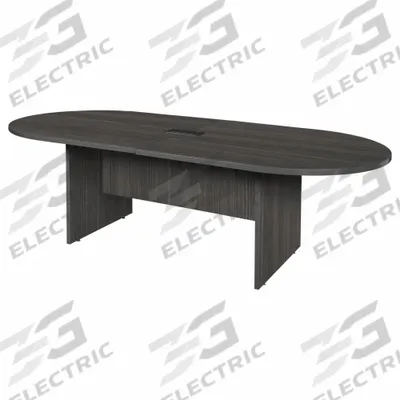 REGENCY Conference Table: Rectangle, Melamine, Ash Gray, 95 in Overall Lg, 43 in Overall Wd - Rectangular Conference Tables