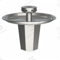 BRADLEY Wash Fountain: Silver, Stainless Steel, Circular, 54 in Overall Wd, Off-Line Vent Drain (MPN S93-641). Key specifications — Bowl Shape: Circular; Drain Type: Off-Line Vent; Color: Silver; Brand: BRADLEY; Series: Sentry; Sink Material: Stainless Steel; ADA Compliant: ADA Compliant.