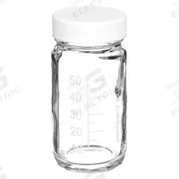 WHEATON Storage Bottle: 60 mL, 38-400 mm, Colorless, 48 Bottles, 43 mm Body Dia, Soda Lime Glass (MPN W216967). Key specifications — Brand: WHEATON; Graduated: Yes; Pre-Cleaned: None; Body Color: Colorless; Screw Closure Size: 38-400 mm.
