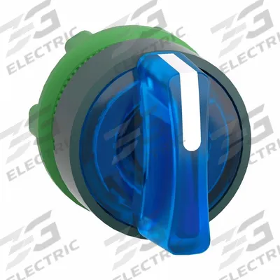 SCHNEIDER Short-Handled Selector Switch: 22 mm Panel Mount Size, 3 Positions - Illuminated Selector-Switch Operators