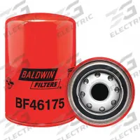 BALDWIN FILTERS Fuel Filter: Spin-On, 3 3/4 in Outside Dia, 1"-14 Thread Size, Paper, Takeuchi (MPN BF46175). Key specifications — attr1137520: BF46175; attr434022: BALDWIN FILTERS; attr427730: Paper; attr427731: Attached Gasket; attr1017112: Trucks; attr1017113: Takeuchi.