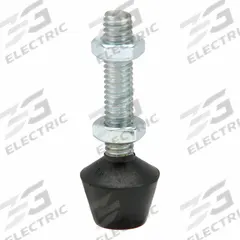 DE-STA-CO Flat Tip Spindle: Neoprene Tip, 5/16"-18, 2 1/4 in Lg, 2 1/4 in Thread Lg (MPN 225208). Key specifications — Brand: DE-STA-CO; Material: Neoprene; Thread Size: 5/16"-18; Includes: Jam Nuts; Spindle Construction: Neoprene Tip.