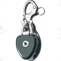 RONSTAN Pulley Block: Swivel, Pulling, 2,980 lb Working Load Limit, 5/8 in Compatible Rope Dia (MPN RF6730). Key specifications — attr994542: Snatch Pulley Block; attr994528: RONSTAN; attr994530: Fibrous Rope; attr994543: Swivel; attr994552: Snap Shackle; attr994538: Pulling; attr994527: Roller; attr994534: Painted.