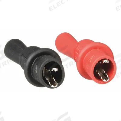 APPROVED VENDOR Test Clip: CAT III 1000V, Test Clip, 2 1/2 in Lg, Steel, Black/Red - Test Clips