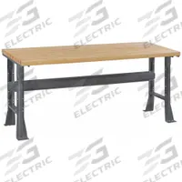 TENNSCO Workbench: Fixed Ht, Laminated Hardwood Butcher Block, 72 in x 36 in, Gray (MPN WB-1-3672W). Key specifications — Brand: TENNSCO.