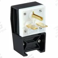 HUBBELL Straight Blade Plug: 6-30P, 250V AC, 30 A, 2 Pole, 3 Blade, Black (MPN HBL9331)