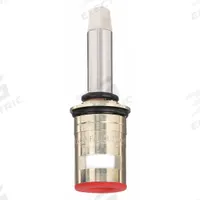 CHICAGO FAUCETS Cartridge: Use with Hot/Cold Water, Brass, Brass, 1 in Overall Lg, Ceramic Disc (MPN 377-XKLHJKABNF). Key specifications — For Water Temperature: Hot/Cold; Compatible Brand: Chicago Faucets; Product Type: Cartridge; Includes: (1) Cartridge; Material: Brass.