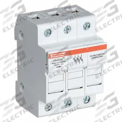 MERSEN Fuse Block: Finger-Safe, 3 Pole, 800 V AC, DIN Rail Mounting, Pressure Plate Termination (MPN USM3). Key specifications — Brand: MERSEN.