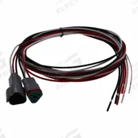 SPEED WIRING PRODUCTS Connector: Deutsch DT, 3 Poles, 72 in Wire Lead Lg, 13 A, 50V DC (MPN HG-03-7272). Key specifications — Wire Type: TXL Thin-Wall Cross-Linked Automotive Wire (SAE-J1128); Brand: SPEED WIRING PRODUCTS; Number of Poles: 3; Voltage Rating: 50V DC; Wire Jacket Material: Cross-Linked Polyethylene; Current Rating: 13 A; Wire Color: Black; Kit Contents - Description: (1) Plug with Female Contacts.