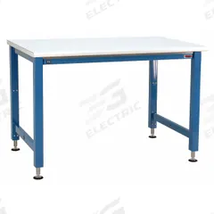 BENCHPRO Workbench: Adj Ht, Laminate, 60 in x 30 in, 1,000 lb Overall Load Capacity, Blue (MPN AEF3060). Key specifications — Brand: BENCHPRO.