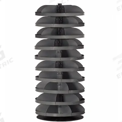 DURHAM MFG Revolving Storage Bin: 65 3/4 in x 28 in, 10 Levels, Flat Bottom - Revolving Storage Bins with Flat-Bottom Shelves