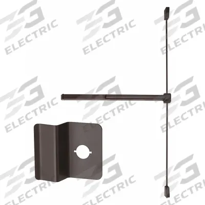 VON DUPRIN Surface Vertical Rod: 3 ft Max Door Wd - Surface Vertical Rod Push Bars