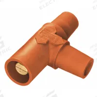 Tapping Tee: Female-Male-Female, Orange, 600V AC/600V DC, 400 A, Series 16 (MPN HBLTO). Key specifications — Brand: HUBBELL; Gender Configuration: Female-Male-Female.