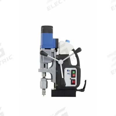 CS UNITEC Magnetic Drill: 250 RPM – 450 RPM, Electric Magnet, 6 1/3 in Drill Travel - Adjustable-Base Magnetic Drill Presses