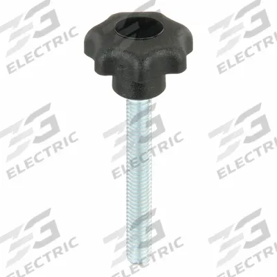 KIPP Hand Knob: 7 Point, Plastic w/ Steel Thread, M6 Thread, 45 mm Thread Lg - 7-Arm Knobs with Threaded Stud
